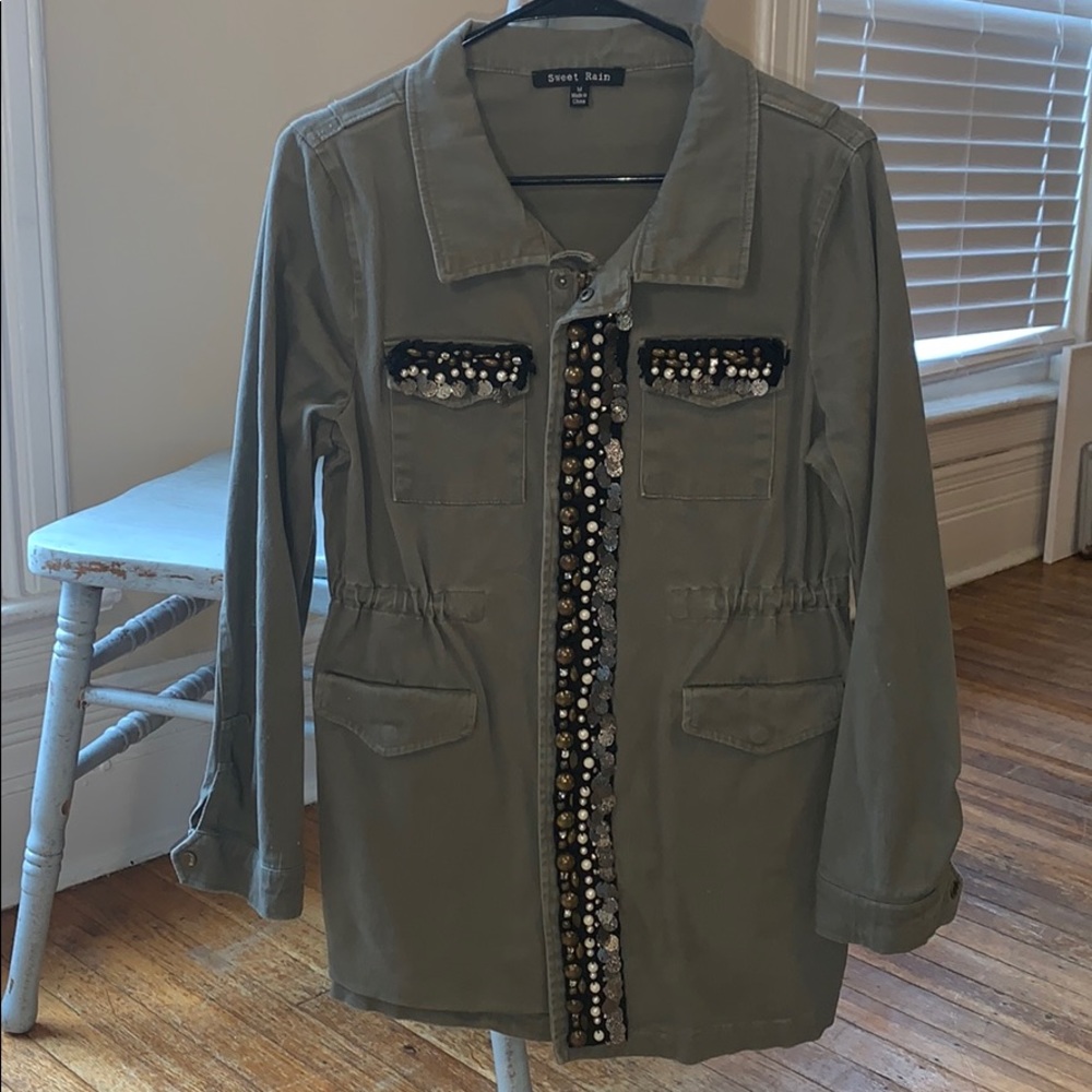 Bedazzled army jacket